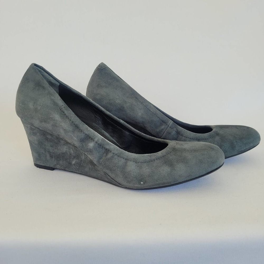Vionic Camden women's gray suede slip on wedge heel shoe size 10 - Picture 4 of 8